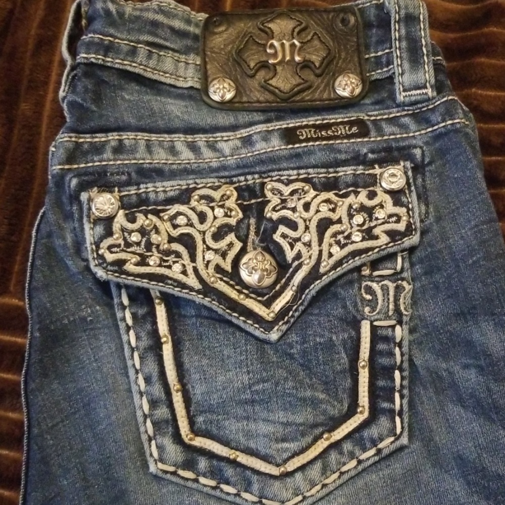Womens Miss Me Boot Cut Jeans - Picture 2 of 4